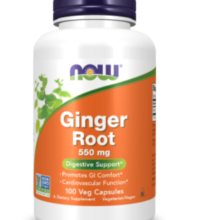 Ginger Root 550 mg Veg Capsules